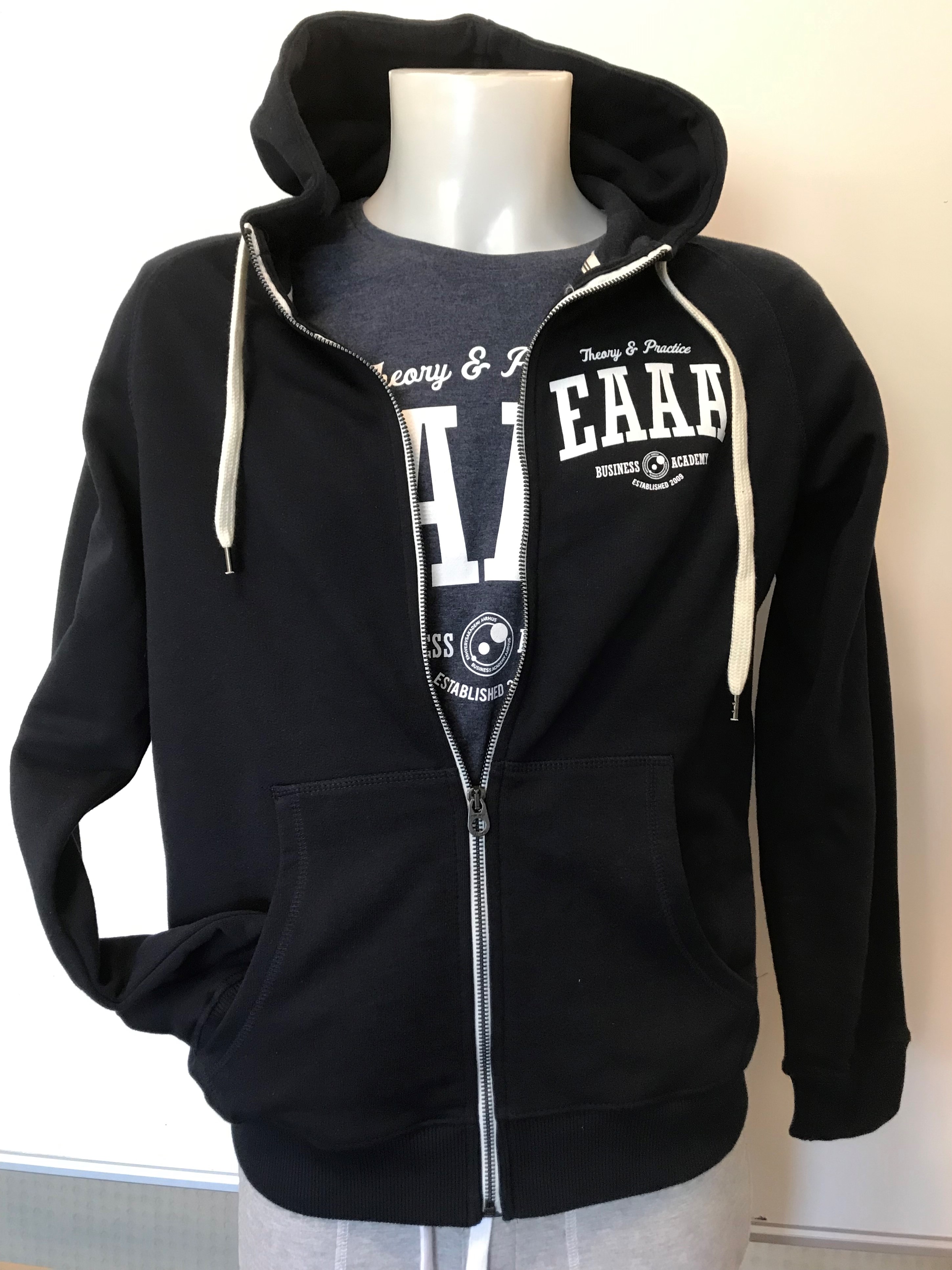 EAAA Hoodie with zip - navy L/Men